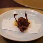 鷹匠鍋 あか羽 - 雀姿焼き