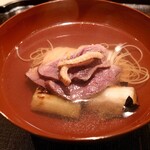 淡流 - 鴨南蛮(カルガモ、岩津ねぎ、素麺)