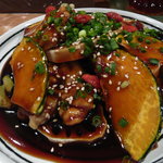 中国料理 堀内 - 蓮根と豚肉とかぼちゃの炒め