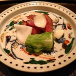 淡流 - 香川県産オリーブ牛のランプ、しろ菜、百合根、かぶら