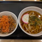 松屋 - かけうどん小盛牛めしセット@980円