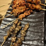 天文館 吾愛人 - とり身、せせり、六白黒豚つくね、とり皮