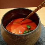 別邸 仙寿庵 - いちごソースがかかったパンナコッタ。タップリでしたが、別腹でペロリ。