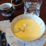 別邸 仙寿庵 - 洋朝食のコーンスープ、甘くて美味しい。