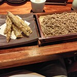 牛タンと蕎麦のさえ木 - ごぼ天ざる蕎麦