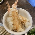 地粉うどん わだち草 - 海老天丼500円