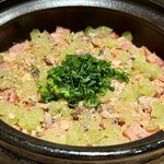 高輪 しん山 - すっぽんとベーコンの土鍋ご飯