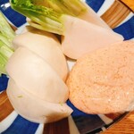 夜ノ焼魚 ちょーちょむすび - 生カブ明太マヨ