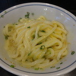 手打うどん すみた - 【NEW】釜玉うどんを牡蠣ませたところ