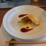 利心 - イトヨリの白ワインソースとビーフソース