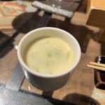 鮨ざこや - アオサの茶碗蒸し