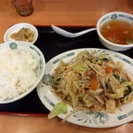日高屋 - 料理写真:野菜炒め定食700円