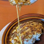 デニーズ - 料理写真:チーズがビョ〜ン！ハンバーグカレードリア