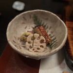 庭園の宿 石亭 - 焼肴　鰤大根 牛蒡 鹿 蓮根