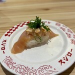 スシロー - 煮切り醤油漬けびんちょう　キムチマヨ乗せ◎