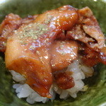 寿司栄 - 鮟肝の飴煮を握り風に