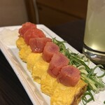 居酒屋 権兵衛 - この明太子が1切れずつのってるのはアツい♡