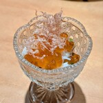 鮨 こしかわ - イクラ醬油漬け、花ワサビ、紅ズワイガニ