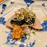 鮨 こしかわ - さごし (今治)、新玉葱、茗荷、生海苔