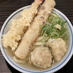 饂飩頑陣 - 頑陣天うどん 大盛り