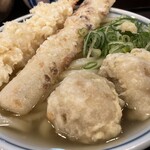 饂飩頑陣 - 頑陣天うどん 大盛り