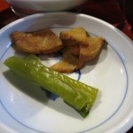 鶴の湯温泉 - 朝食　つけもの