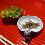 お料理 佐藤 - 河豚刺しの薬味