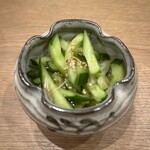 焼鳥 谷口 - きゅうりとみょうがの浅漬け