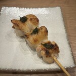 焼鳥 谷口 - ふりそで　ネギの醤油付け