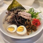 博多天神 - 料理写真:きくらげラーメン＋煮玉子