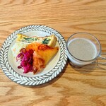Cafe Luna - プレートランチの前菜とスープ