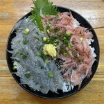 にし与 - 生しらすと生桜えびの合盛り