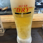 アッチャンノカラアゲヤ×ヤキトリ トリジュウ - 生ビール　400円