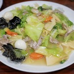 來來來 - 料理写真:そぼろ皿うどん（太めん）