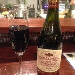 ラボラトリバーアンドレストラン - デザート代わりの赤のスパークリング