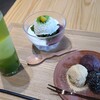 and BLUESTAR - 安堵の彩りグリーンスカッシュセット(税込1,500円)、ミニパフェにアップグレード(税込300円)
和菓子①②③ミニおはぎ【黒胡麻】【黄粉】【漉餡】④ミニパフェ
お飲み物①グリーンスカッシュ