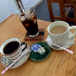 茶家 日より - セットドリンク　ホットコーヒー　+300円/アイスコーヒー　450円/ホットカフェオレ　500円