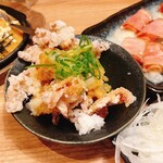 やきとり たづや 喜連瓜破店 - とろろ焼き、鶏皮ポン酢、もちチーズベーコン