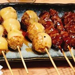 やきとり たづや - つくねチーズ、なにかのたれ(忘れた)