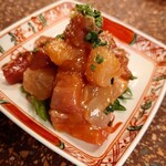 西山TAXI - 真鯛と本マグロの酢味噌和え♪