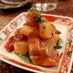 西山TAXI - 真鯛と本マグロの酢味噌和え♪