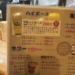 もつ焼 のんき 綾瀬店 - メニュー