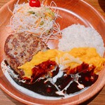 びっくりドンキー - 料理写真:オムデミチーズバーグディッシュ