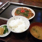 お好み焼　吉 - 関西以外では珍しい、お好み焼き定食。630円