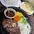 いきなりステーキ - 料理写真:＊バーク150g@1,130に、
          ライス(大盛り )＆サラダセット@470
          トッピングオニオンクーポン利用で無料