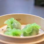 館山美食倶楽部 - 2026.2 広東白菜に見立てた海老ニラ饅頭