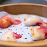 館山美食倶楽部 - 2026.2 水晶金魚蝦餃（金魚に見立てた海老蒸し餃子）