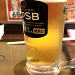 ちょいのみてい - 生ビール（パーフェクト中）：450円