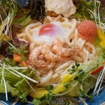 うどん馳走 山石土平 - サラダ明太鶏天