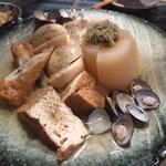 天ぷらとおでん こがちゃん - あさりがオマケでついてる！